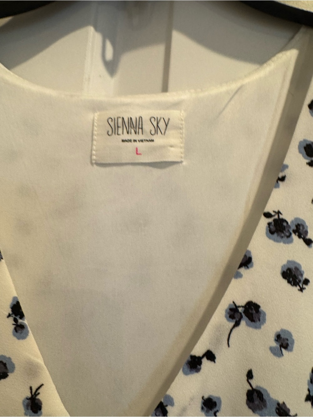 Sienna Sky White Midi Dress with Black Floral Print - Picture 3 of 3